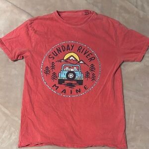 Girl’s Red Maine T Shirt